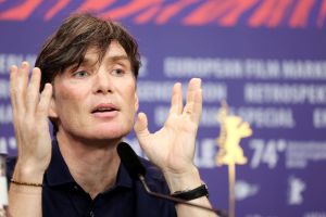 Cillian Murphy speaks at the "Small Things Like These" press conference during the 74th Berlinale International Film Festival